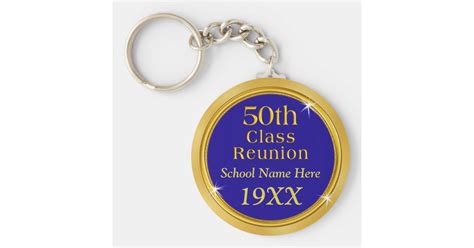 50th High School Reunion Ideas Your Text Colors Keychain Zazzle