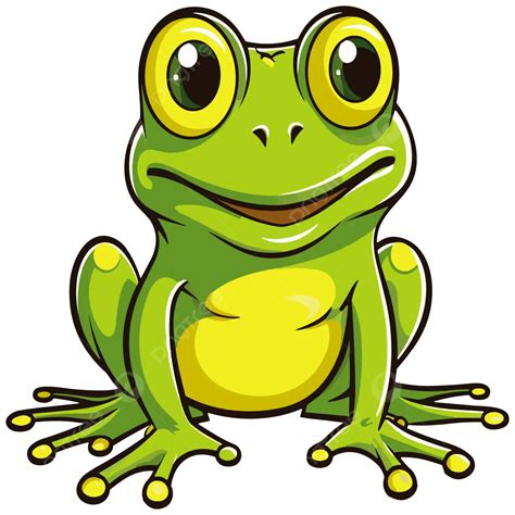 Yellow Spotted Cartoon Frog Clipart Vector Animal Illustration Frog
