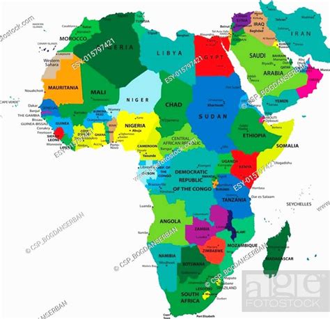Political Map Of Africa Stock Vector Vector And Low Budget Royalty