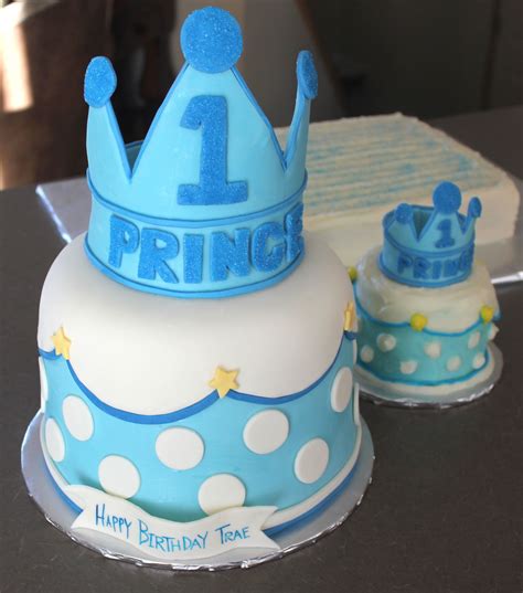 Prince Cake With Crown Prince Birthday Party Baby Boy 1st Birthday