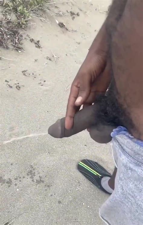 Big Jamaican Dick Pissing At A Beach ThisVid Com