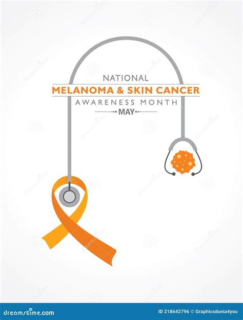 Melanoma And Skin Cancer Awareness Month Observed In May Stock Vector