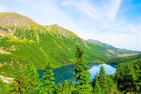 Picturesque Lake Morskie Oko In Poland View From The Mountain Z Stock