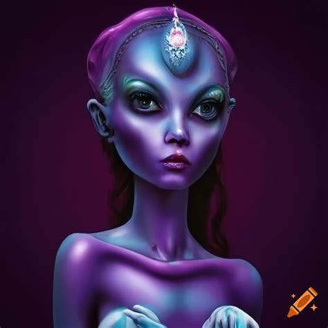portrait of a stunning alien princess