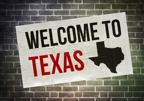 Welcome To Texas Road Sign Stock Photo Image Of Roadway 30885454