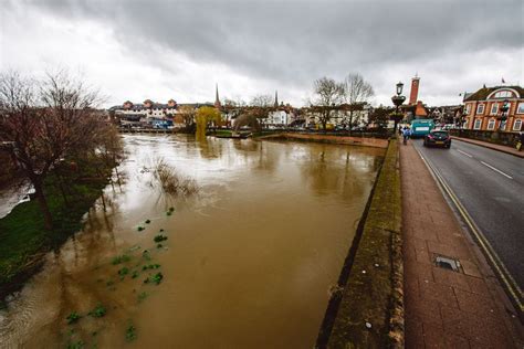 flood barriers go up as alerts issued for shropshire with video and pictures shropshire star