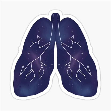 Galaxy Lungs Sticker By A Mazie Ng Redbubble