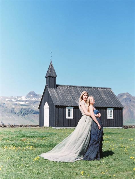 Modern Iceland Bridal Inspiration In Shades Of Blue Iceland Bridal
