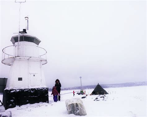 Take A Wintry Hike To Siilinkari Lighthouse At The Lake Näsijärvi In