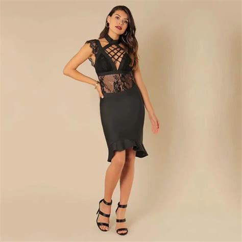 Aliexpress Com Buy Sexy Bandage Dres New Style Fashion Black