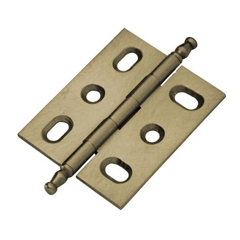 Hinge Small Mortise Hinge In Antique Polished Silver Classic Brass