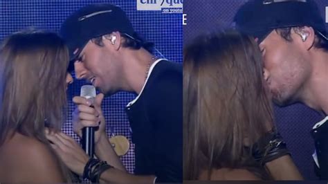 Video Enrique Iglesias Kisses Fan On Stage After Performing Hero