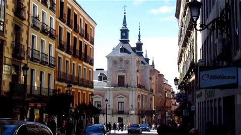 Madrid Spain Calle Mayor The Main Street In The Old