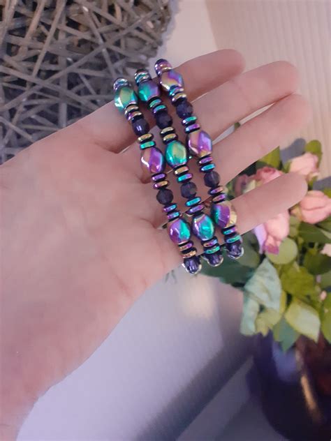 Magnetic Rainbow Hematite Bracelet The Crystal Healing Shop