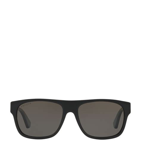 Gucci Black Rectangle Sunglasses Harrods Uk