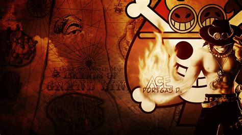 Download One Piece Ace Pirate Logo Wallpaper