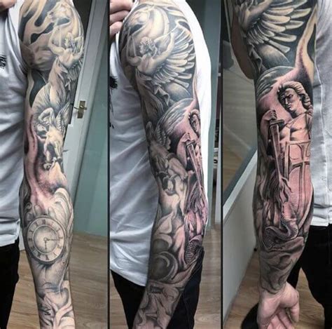 A forearm sleeve is also a great option if you want to show off a vast and intricate design like a tribal pattern , forest, portrait, or religious tattoo. Top 100 Best Sleeve Tattoos For Men: Cool Design Ideas & inspirations | Improb