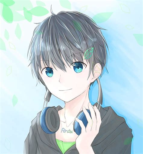 2k Free Download Boy Glance Headphones Anime Art Hd Phone