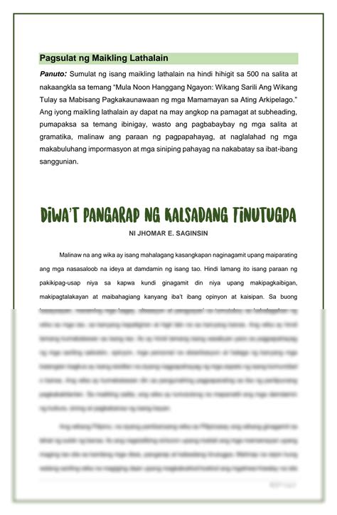 Pdf Pagsulat Ng Balita Feature Writing Pagsulat Ng Lathalain Sexiz Pix