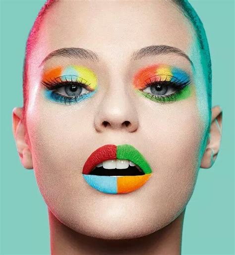 Colors Pint Extreme Makeup Colorful Makeup Creative Makeup