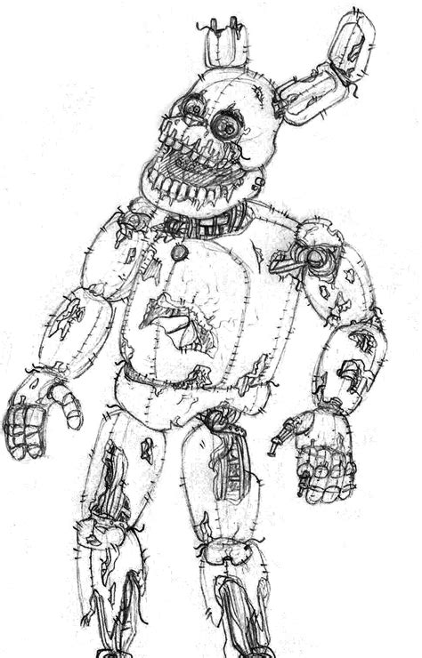 Nightmare Spring Bonnie Coloring Pages Coloring Pages