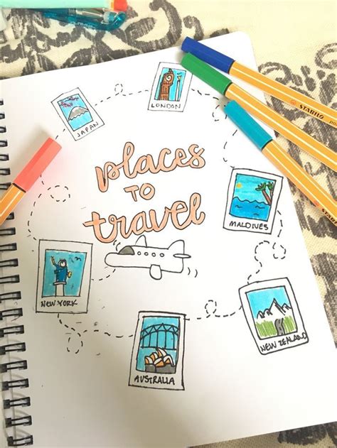 Places To Travel Page Places Travel New Bullet Journal Travel