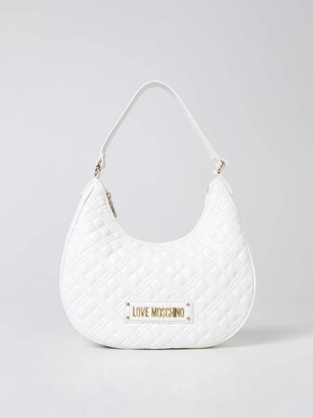 Love Moschino Shoulder Bag For Woman White Love Moschino Shoulder