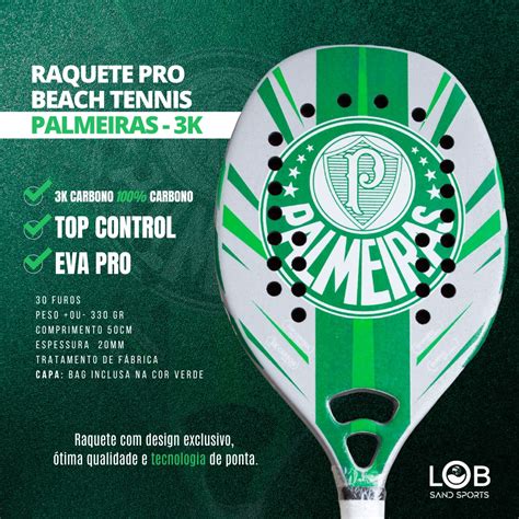 Raquete Beach Tennis Palmeiras K Prata Lob Sand Sports