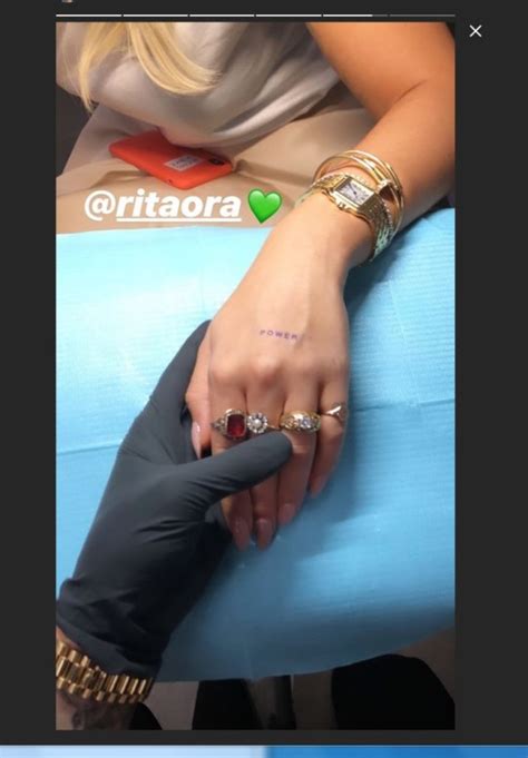 Rita Ora Updates Fans On Tattoo Collection As She Gets Power Inked