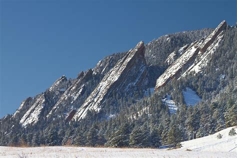 Snow Powder Dusted Flatirons Boulder Colorado Photograph By James Bo