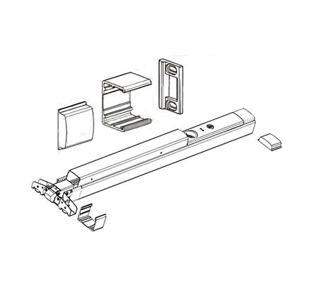 Detex Nsk Value Series Retrofit Kit Narrow Stile Door Kit