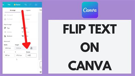 Canva Tutorial How To Flip Text In Canva 2023 Youtube