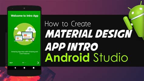 Android Studio Tutorial How To Create App Intro Material Design App
