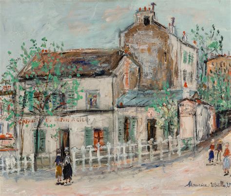 Cabaret Du Lapin Agile Maurice Utrillo Canvas Art Prints Painting