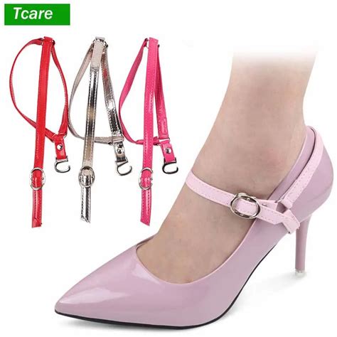 1pair Foot Care Womens Shoe Straps Detachable Pu Leather Shoe Straps