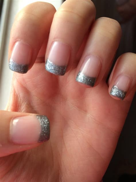 The pros share their best tips on how to show those grays who's boss. Gel grey french tip with silver sparkles - Yelp