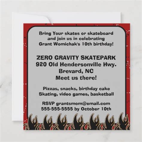 Skater Dude Birthday Party Invitation Zazzle