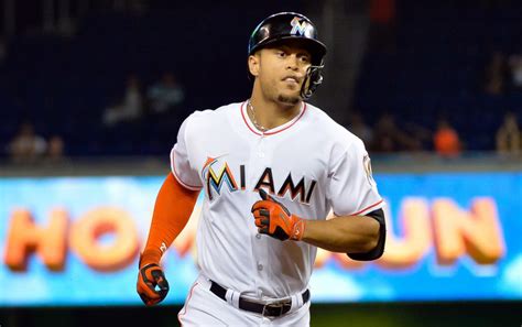 Look Giancarlo Stanton Homers Into Center Field Camera Well