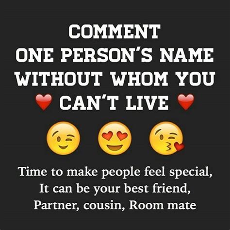 Comment One Persons Name Without Whom You Cant Live Pictures Photos