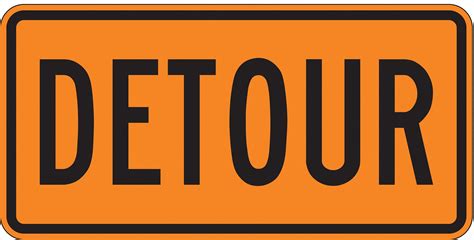Lyle Detour Traffic Sign Sign Legend Detour Mutcd Code M4 8 15 In X