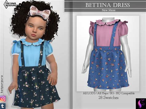 The Sims 4 Bettina Dress By Katpurpura Best Sims Mods