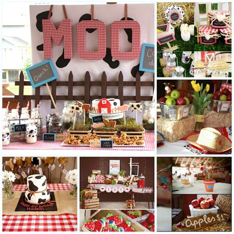 More Cute Ideas For Displays Cow Birthday Parties Farm Themed