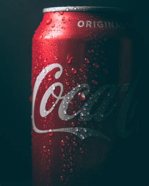 Coca Cola Can On Black Surface Photo Free Soda Image On Unsplash