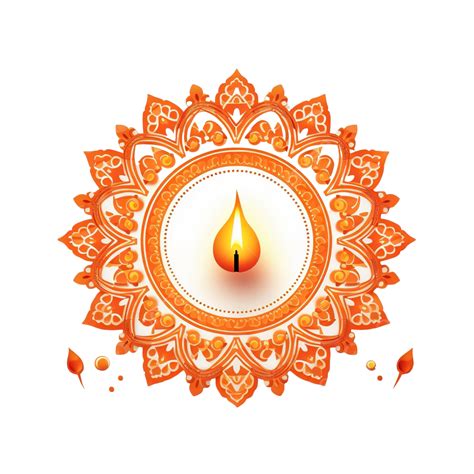 Happy Diwali Festival Offer Decorative Orange Banner Abstract Diwali