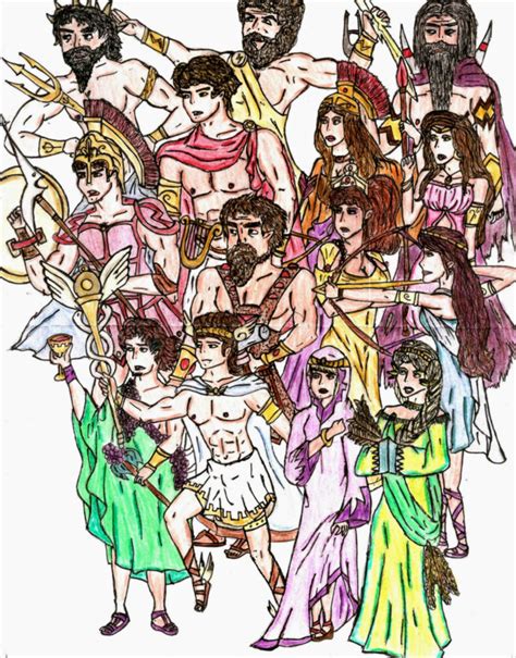 The Olympian Gods And Goddesses Picture The Olympian Gods And