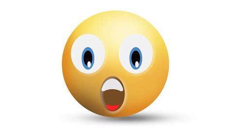 Shocked 3D Emoji Png VeeForu