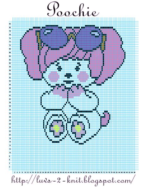 Cro Knit Inspired Creations By Luvs2knit Poochie Crochet Chart Pattern