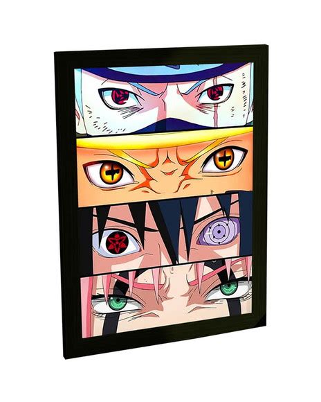 Quadro Decorativo Naruto Time 7 Olhos Sasuke Sakura Kakashi No Elo7