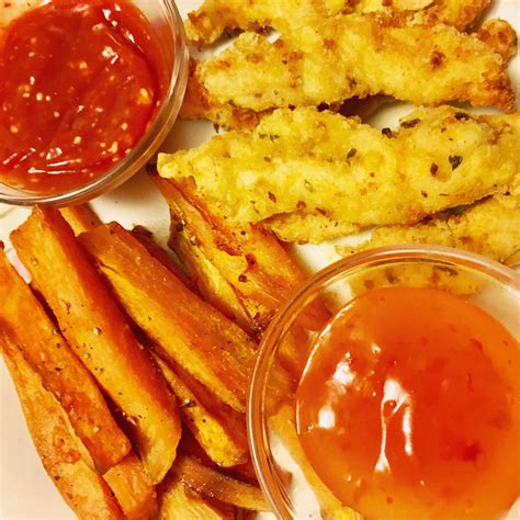 Chicken Fingers And Sweet Potato Fries Recipe Foodie Flair