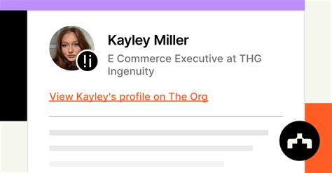 Kayley Miller E Commerce Executive At Thg Ingenuity The Org